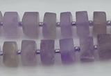 CRB458 15.5 inche 8*12mm tyre matte amethyst gemstone beads