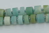 CRB469 15.5 inche 6*10mm tyre matte amazonite gemstone beads