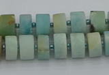 CRB470 15.5 inche 8*12mm tyre matte amazonite gemstone beads