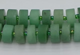 CRB474 15.5 inches 7*12mm tyre green aventurine beads wholesale