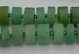 CRB475 15.5 inches 8*14mm tyre green aventurine beads wholesale