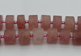 CRB477 15.5 inches 5*8mm tyre strawberry quartz beads wholesale