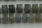 CRB483 15.5 inches 6*10mm tyre labradorite gemstone beads