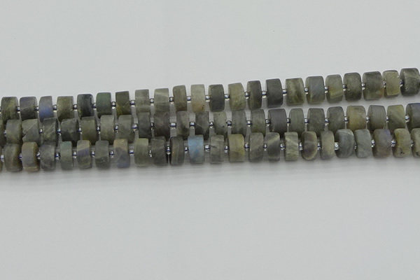 CRB484 15.5 inches 7*12mm tyre labradorite gemstone beads