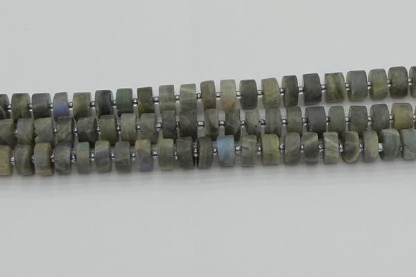 CRB485 15.5 inches 8*14mm tyre labradorite gemstone beads