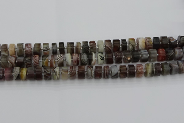 CRB495 15.5 inches 6*12mm tyre botswana agate beads wholesale