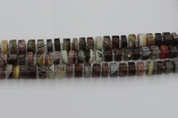 CRB496 15.5 inches 7*14mm tyre botswana agate beads wholesale