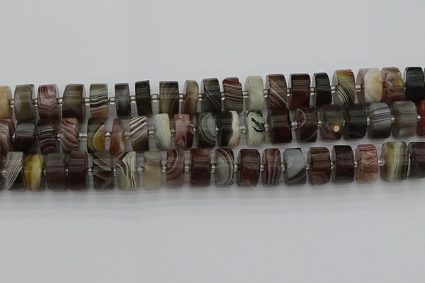 CRB497 15.5 inches 8*16mm tyre botswana agate beads wholesale