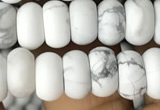 CRB5000 15.5 inches 4*6mm rondelle matte white howlite beads wholesale