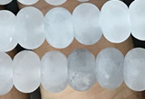 CRB5001 15.5 inches 4*6mm rondelle matte cloudy quartz beads wholesale