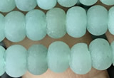 CRB5004 15.5 inches 4*6mm rondelle matte green aventurine beads