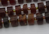 CRB505 15.5 inches 5*8mm tyre orange garnet beads wholesale