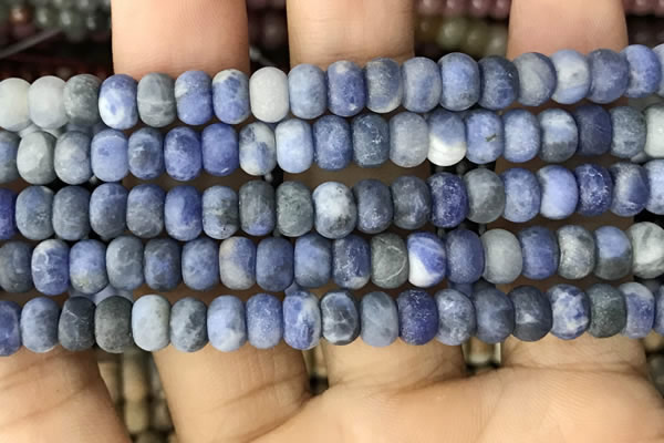 CRB5056 15.5 inches 5*8mm rondelle matte sodalite beads wholesale