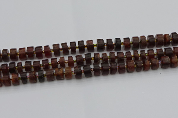 CRB506 15.5 inches 6*10mm tyre orange garnet beads wholesale