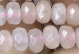 CRB5101 15.5 inches 4*6mm faceted rondelle rose quartz beads