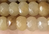 CRB5103 15.5 inches 4*6mm faceted rondelle yellow aventurine beads