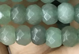 CRB5104 15.5 inches 4*6mm faceted rondelle green aventurine beads