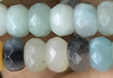 CRB5119 15.5 inches 4*6mm faceted rondelle amazonite beads wholesale