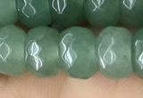 CRB5156 15.5 inches 5*8mm faceted rondelle green aventurine beads