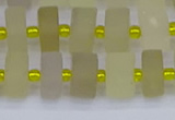 CRB519 15.5 inches 6*10mm tyre matte lemon quartz beads