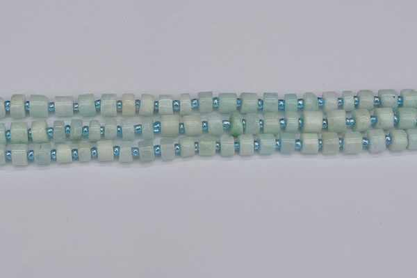 CRB530 15.5 inches 5*8mm tyre Chinese amazonite beads wholesale