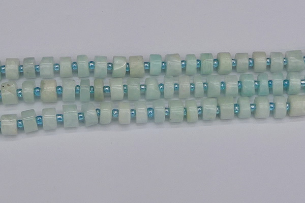 CRB532 15.5 inches 6*12mm tyre Chinese amazonite beads wholesale