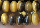 CRB5320 15.5 inches 4*6mm rondelle yellow tiger eye beads