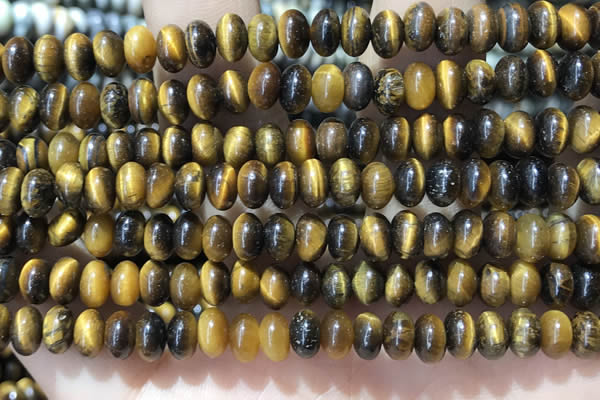 CRB5320 15.5 inches 4*6mm rondelle yellow tiger eye beads