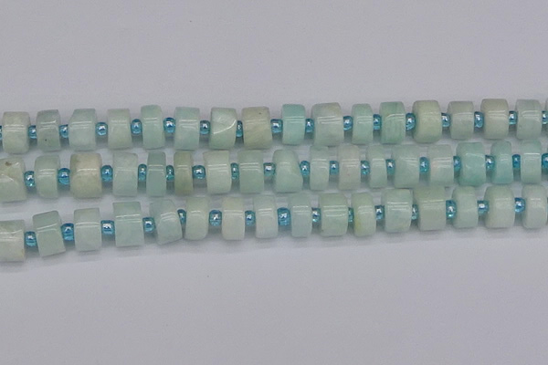 CRB533 15.5 inches 7*14mm tyre Chinese amazonite beads wholesale