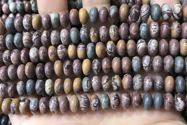 CRB5342 15.5 inches 5*8mm rondelle artistic jasper beads