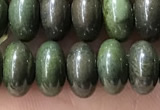 CRB5346 15.5 inches 5*8mm rondelle bronze green stone beads