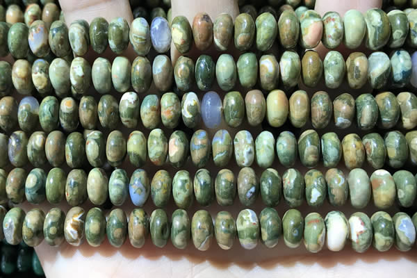 CRB5347 15.5 inches 5*8mm rondelle rhyolite beads wholesale