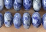 CRB5354 15.5 inches 5*8mm rondelle blue spot stone beads wholesale