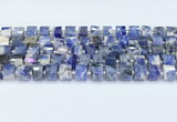 CRB5609 15.5 inches 7mm - 8mm faceted tyre sodalite beads