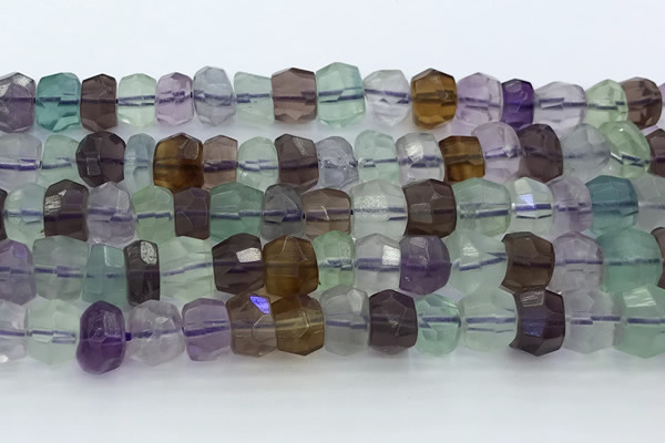 CRB5625 15.5 inches 6*8mm - 7*9mm faceted rondelle fluorite beads