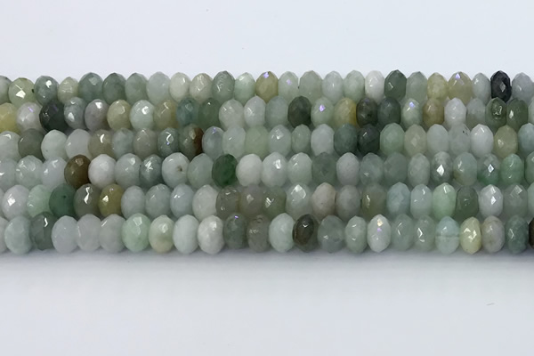 CRB5633 15.5 inches 4*7mm faceted rondelle jade beads