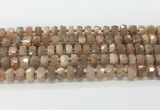 CRB5657 15.5 inches 6*10mm-7*11mm faceted rondelle moonstone beads wholesale