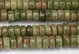 CRB5672 15 inches 3*4mm heishi unakite beads wholesale