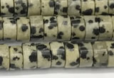 CRB5681 15 inches 4*6mm heishi dalmatian jasper beads wholesale