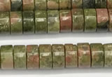 CRB5682 15 inches 4*6mm heishi unakite beads wholesale