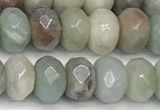 CRB5705 15 inches 5*8mm faceted rondelle AB-color amazonite beads