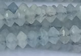 CRB5742 15 inches 2*3mm faceted aquamarine beads