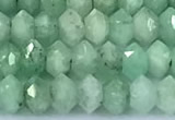 CRB5746 15 inches 2*3mm faceted emerald beads