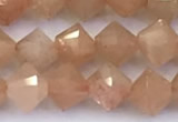 CRB5775 15 inches 5*5mm faceted sunstone beads