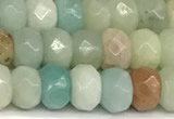 CRB5792 15 inches 4*6mm, 5*8mm, 6*10mm faceted rondelle amazonite beads