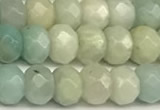 CRB5793 15 inches 4*6mm, 5*8mm faceted rondelle amazonite beads