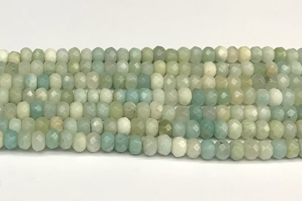 CRB5793 15 inches 4*6mm, 5*8mm faceted rondelle amazonite beads