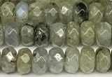 CRB5798 15 inches 4*6mm, 5*8mm, 6*10mm faceted rondelle labradorite beads