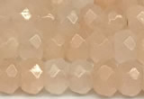 CRB5799 15 inches 4*6mm, 5*8mm, 6*10mm faceted rondelle pink aventurine jade beads