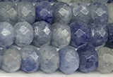 CRB5810 15 inches 4*6mm, 5*8mm faceted rondelle blue aventurine beads